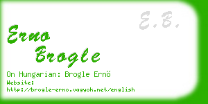 erno brogle business card